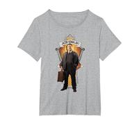 Fantastic Beasts And Where to Find Them Jacob Kowalski Maglietta, Donna Plus-Size, Grigio Melange, 6X