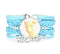 Fantastic Candy Projection Greyhound Dog Love Braccialetto Regolabile In Pe