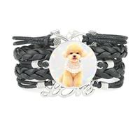 Fantastic Candy Projection Teddy Dog Love Bracciale Regolabile In Pelle Int
