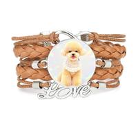 Fantastic Candy Projection Teddy Dog Love Braccialetto Regolabile In Pelle