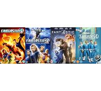 Fantastic Four 1-4 Movie Collection DVD - Fantastic 4 / Fantastic 4 - Rise of The Silver Surfer / Fantastic 4 DVD 2015 / The Fantastic Four: First Steps DVD 2025 - Fantastic 4 Movie Collection DVD