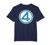 Fantastic Four Logo 4 Maglietta, Uomo Taglie Grandi, Navy, 2X Tall