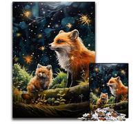 Fantastic Foxes Puzzle 1000 pezzi per adulti Puzzle in legno Attività divertenti a casa, regalo di compleanno, regali da viaggio 50x75CM/19,68x29,52 pollici