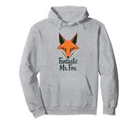 Fantastic Mr. Fox: Clever Woodland Creature Art Felpa con Cappuccio, Unisex per Adulti, Grigio Melange, XXL