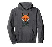 Fantastic Mr. Fox: Clever Woodland Creature Art Felpa con Cappuccio, Unisex per Adulti, Grigio Scuro, XL