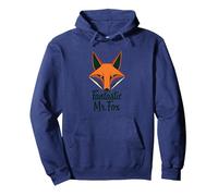 Fantastic Mr. Fox: Clever Woodland Creature Art Felpa con Cappuccio, Unisex per Adulti, Navy, M