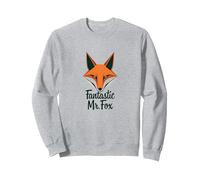 Fantastic Mr. Fox: Clever Woodland Creature Art Felpa, Unisex per Adulti, Grigio Melange, XL