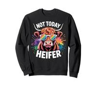 Fantastica Arte Colorata Rainbow Highland Cow Pride Felpa