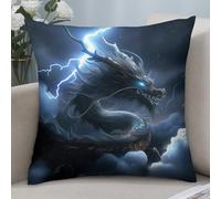 Fantastica Arte del Tuono del Drago 2 Pezzi Caso Fodere Interessante Copricuscini Divano Morbida Federa Copri per Arredo Giardino Letto 45X45Cm
