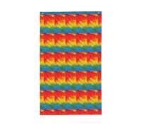 Fantastica bandiera decorativa con piume di pappagallo, per esterni, decorazione per interni ed esterni