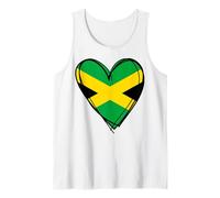 Fantastica Bandiera della Giamaica «I Love Jamaica», Motivo a Cuore, Jamaican Pride Canotta