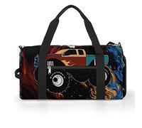 Fantastica borsa da palestra con grande camion divertente con scomparto per scarpe, borsone da viaggio, borsa da yoga