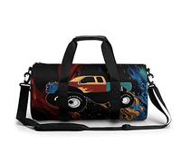 Fantastica borsa da palestra portatile con grandi camion per donne e uomini borsa da viaggio per sport stampa borsa da palestra divertente borsa da yoga