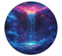Fantastica Cascata Cosmica Puzzle 1000 Pezzi Rotondo Carta Scenario Notturno Puzzle per Adulti