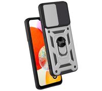 Fantastica custodia ad anello rigida color argento per Samsung Galaxy A14/A14 5G