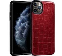 Fantastica custodia in pelle di coccodrillo rossa per iPhone 11 Pro