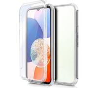 Fantastica custodia in silicone 3D per Samsung A145 Galaxy A14/A14 5G (trasparente fronte + retro)