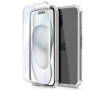 Fantastica custodia in silicone anteriore/posteriore trasparente 3D per iPhone 15