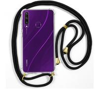 Fantastica custodia nera con cordino per Huawei Y6p