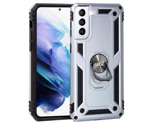 Fantastica custodia rigida con anello in argento per Samsung Galaxy S21 Plus