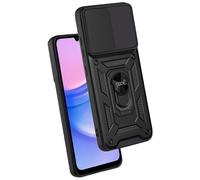 Fantastica custodia rigida nera ad anello per Samsung A155 Galaxy A15/A15 5G