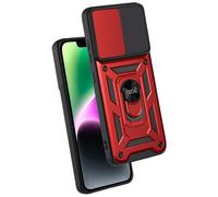 Fantastica custodia rigida rossa ad anello per iPhone 14