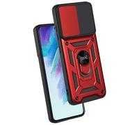 Fantastica custodia rigida rossa ad anello per Samsung Galaxy S21 FE G990B