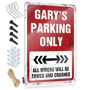 Fantastica decorazione da parete da uomo, decorazione vintage da parete per ufficio | Gary's Parking Only Cute Custom per vestire la casa (30 x 40 cm)