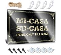 Fantastica decorazione da parete per camper, accessori da bagno in stile vintage | Mi Casa Su Casa Pero, solo fino alle 21:00 accessori umoristici per la decorazione della casa (20 x 30 cm)
