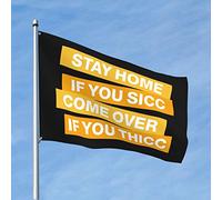 Fantastica decorazione per la stanza dei ragazzi, per stare a casa se si Sicc Come Over If You Thicc Flag Home Bar Accessori per la decorazione musicale (152 x 244 cm)