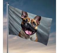 Fantastica decorazione per la stanza dei ragazzi, un cane felice con la lingua fuori. Bandiera Happy Camper Regali per camera per ragazze (152 x 244 cm)