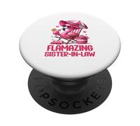 Fantastica gita sulla spiaggia tropicale con fenicottero rosa della cognata PopSockets PopGrip Adesivo