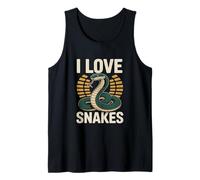 Fantastica grafica per appassionati di rettili I Love Snakes Canotta