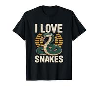 Fantastica grafica per appassionati di rettili I Love Snakes Maglietta