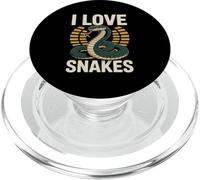 Fantastica grafica per appassionati di rettili I Love Snakes PopSockets PopGrip per MagSafe