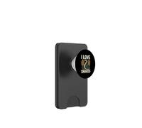 Fantastica grafica per appassionati di rettili I Love Snakes PopSockets PopWallet per MagSafe