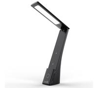 Fantastica lampada LED compatta con base Qi per ricarica wireless Nera