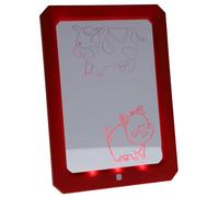 Fantastica lavagna da disegno a LED - Magic Pad - Lavagna da disegno a LED per bambini - Lavagna da disegno a LED per apprendimento educativo giocattolo da viaggio, trasparente e rosso, 30 x 25 x 9 cm
