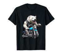 Fantastica Maglietta da Motociclista con Orso Polare Maglietta