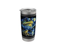 Fantastica opera d'arte fantasy a forma di rana illuminata dalla luna Bicchiere termico in acciaio inox doppia parete