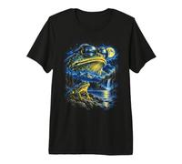 Fantastica Opera d'Arte Fantasy a Forma di Rana illuminata dalla Luna Maglietta Premium