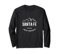 Fantastica opera d'arte retrò a tema Santa Fe, New Mexico Mountains Maglia a Manica