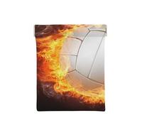 Fantastica palla da pallavolo con fiamma di fuoco, Spremere il portafoglio superiore da donna Borsa portaoggetti Piccola portamonete Portamonete