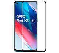 Fantastica protezione per schermo in vetro temperato nero completo 3D per Oppo Find X3 Lite