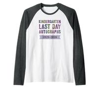Fantastica Scuola Kindergarten Last Day 2026 Firma i Miei autografi Maglia con Maniche Raglan