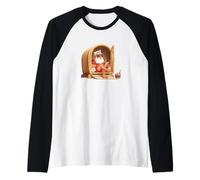 Fantastica Spa Babbo Natale Cerca per Gli Amanti della Sauna Maglia con Maniche Raglan