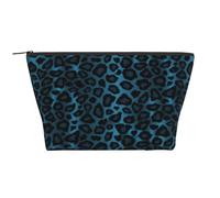 Fantastica stampa animalier leopardo blu, Borsa da toilette Borsa per trucco Borsa per cosmetici Borsa da toilette da viaggio portatile