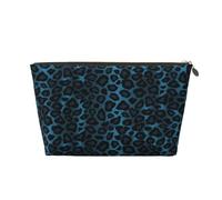 Fantastica stampa animalier leopardo blu, Borsa per il trucco Borsa per cosmetici Borsa da toilette da viaggio portatile Borsa da toilette