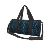 Fantastica stampa animalier leopardo blu, Borsone da viaggio di grande capacità Borsa rotonda Borsa da viaggio sportiva Borsa da viaggio Borsa da fitness