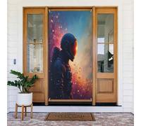 Fantastica stampa astronauta n. 9 coperture decorative per porte, striscione per interni ed esterni, primavera, estate, autunno, inverno, Halloween, Natale, decorazioni per la casa